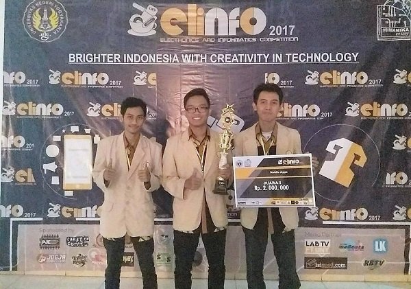 Tim Rackspira Dari STMIK AKAKOM Yogyakarta Berhasil Meraih Juara 1 Di Elinfo Competition 2017