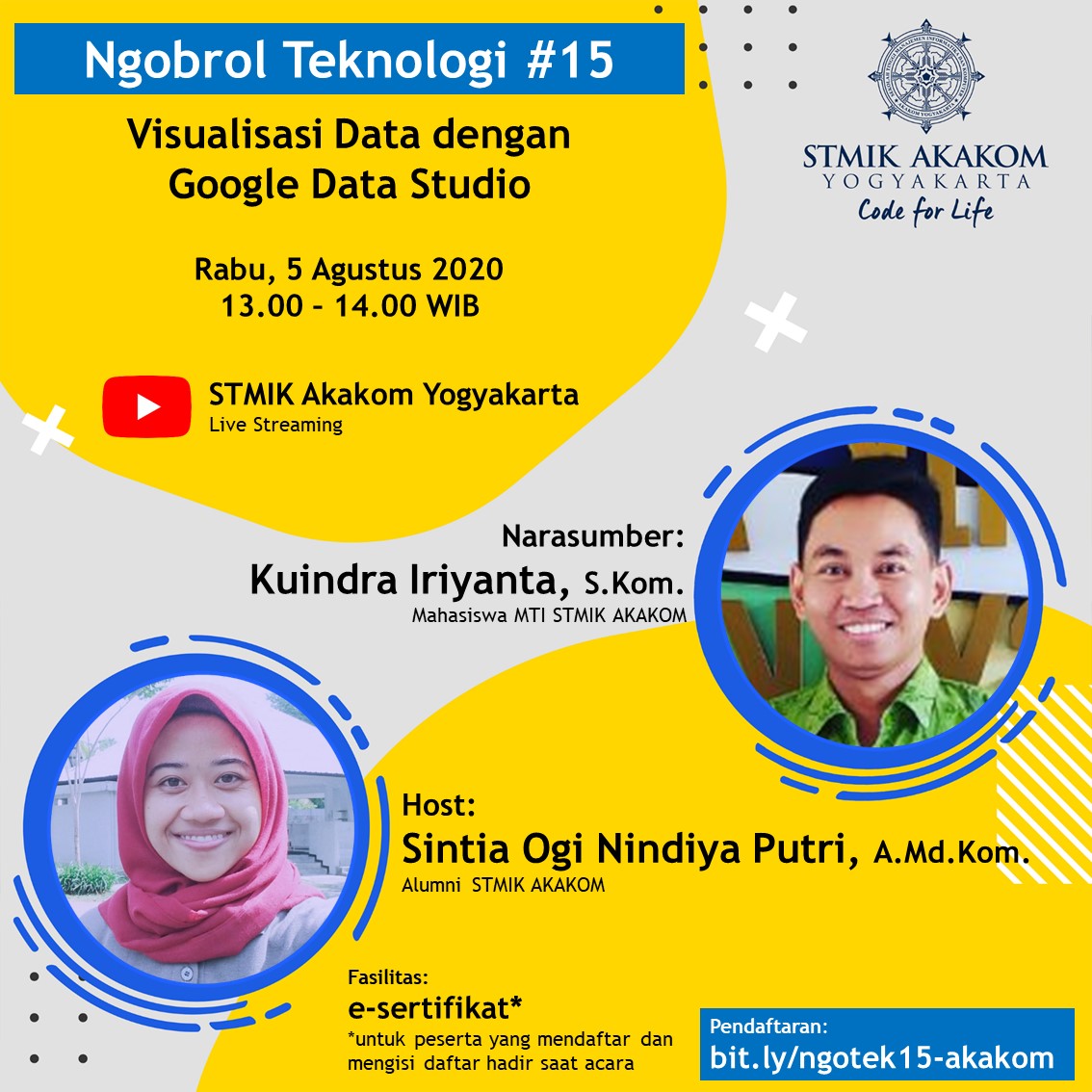 Ngobrol Teknologi #15 : Visualisasi Data dengan Google Data Studio. 