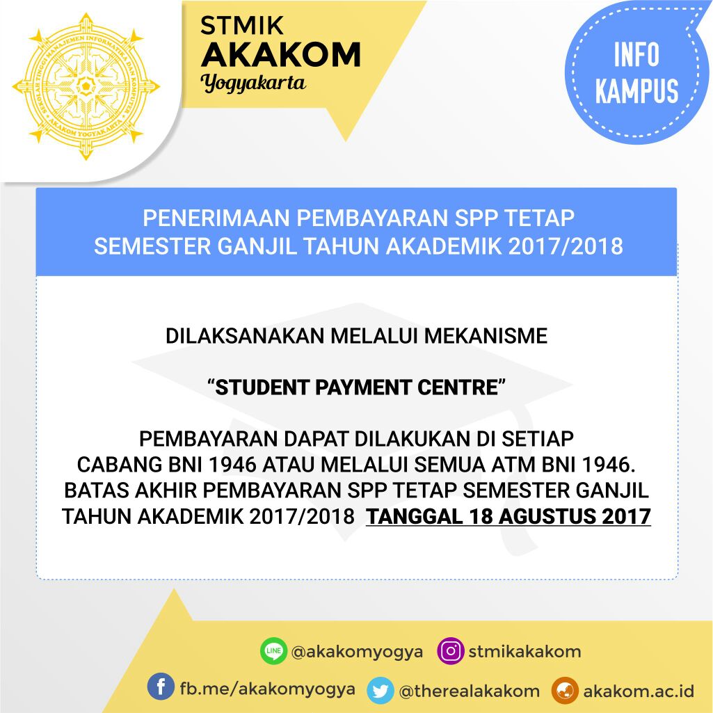 Pembayaran SPP Semester Ganjil 2017/2018