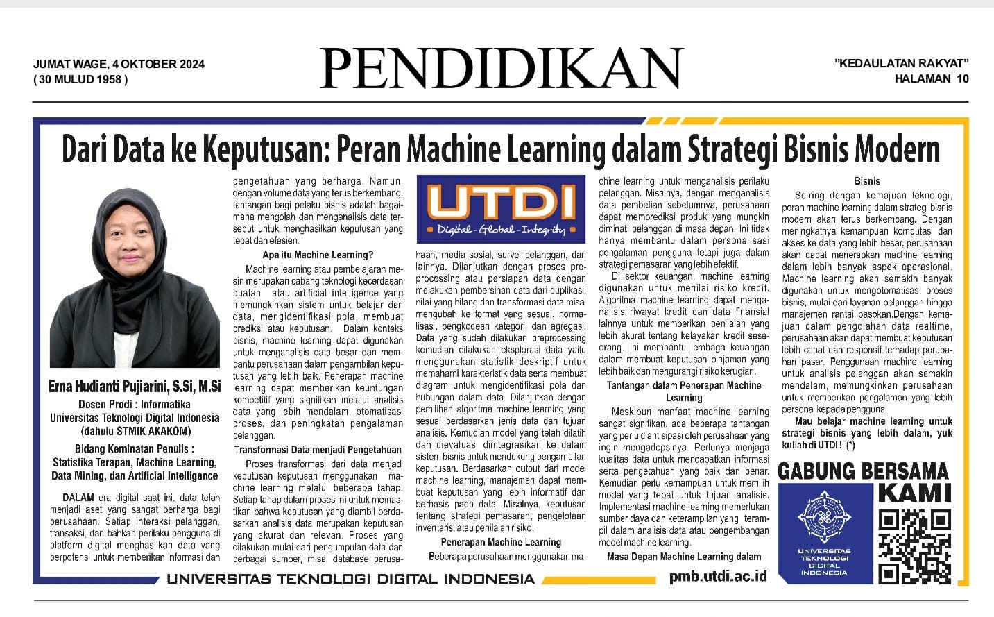 Dari Data ke Keputusan: Peran Machine Learning dalam Strategi Bisnis Modern