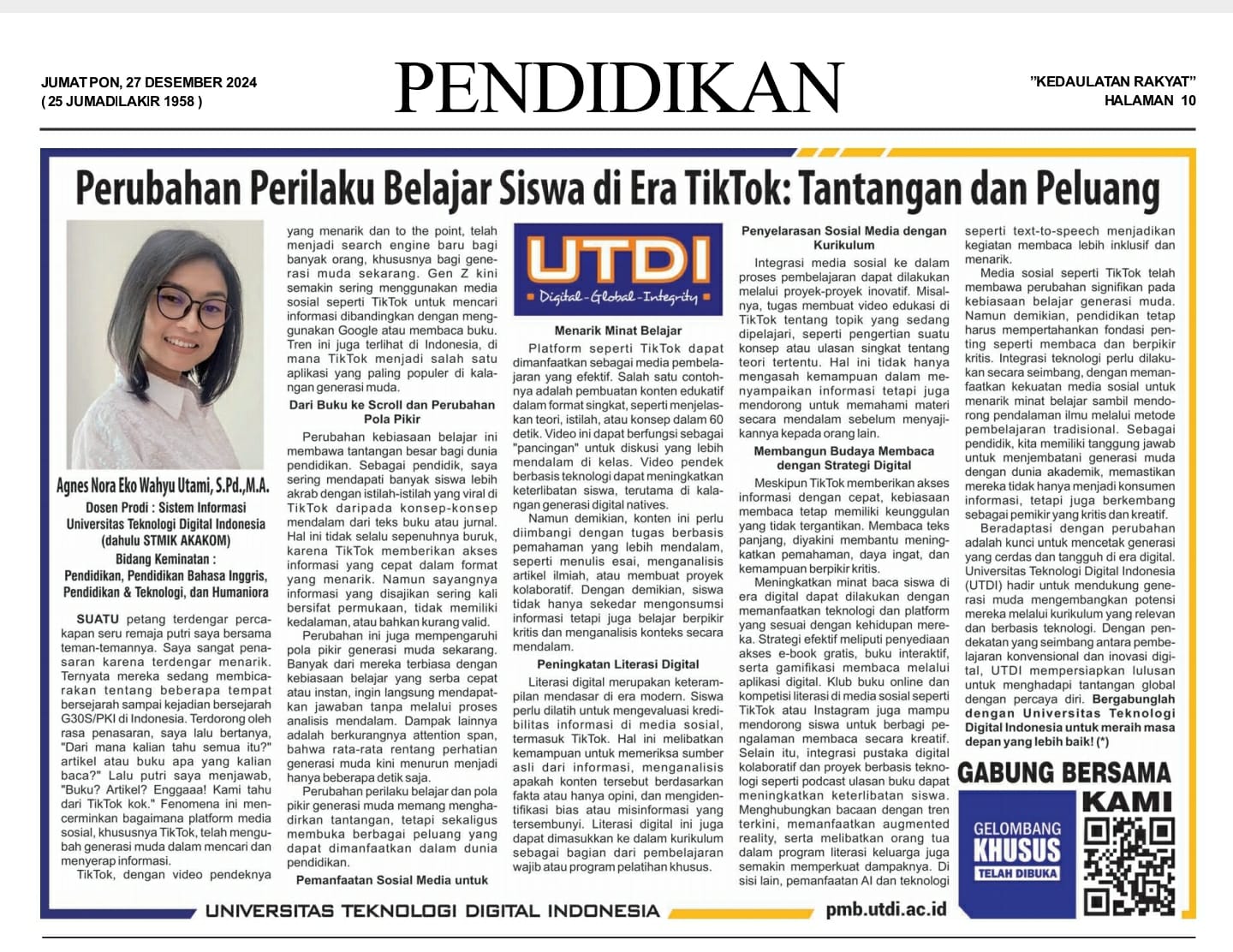 Perubahan Perilaku Belajar Siswa di Era TikTok: Tantangan dan Peluang