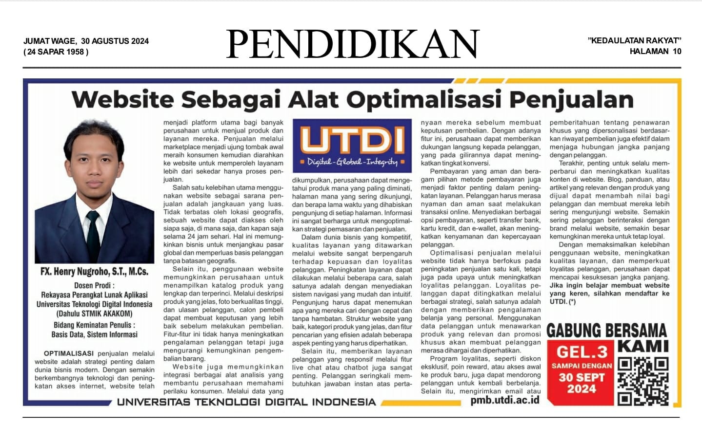 Website Sebagai Alat Optimalisasi Penjualan